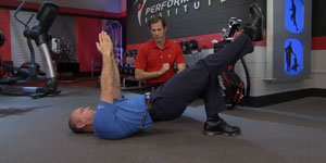 Leg extension glute outlet bridge